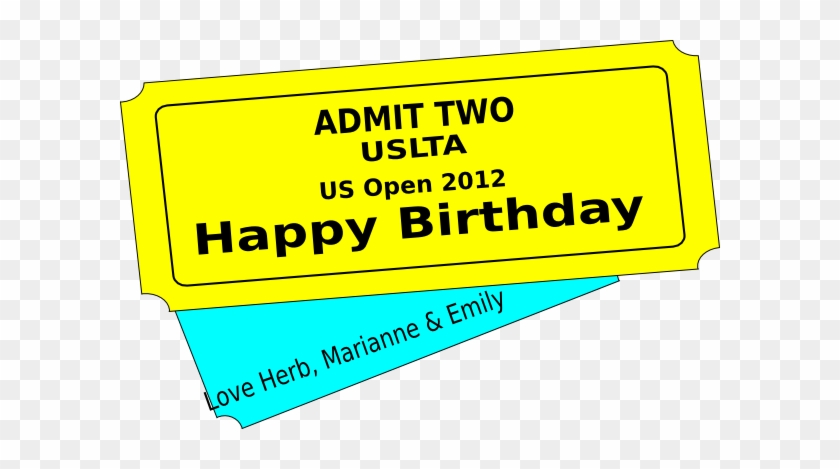 Birthday Ticket Clip Art At Clker - Sign #565382