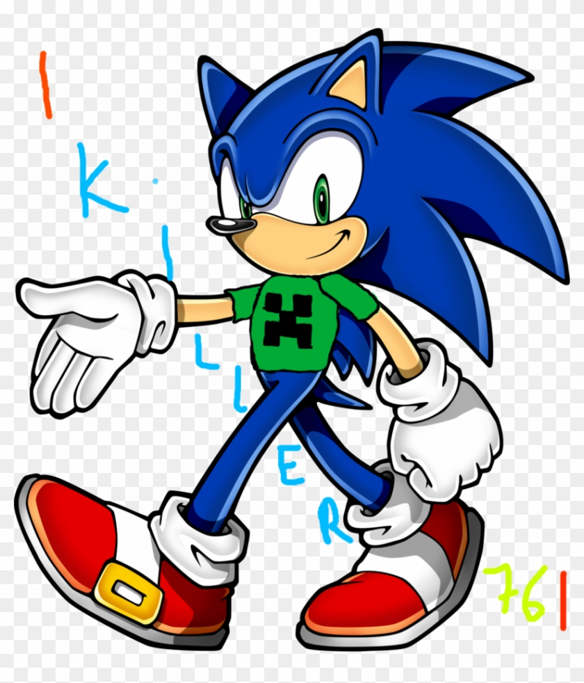 Sonic The Hedgehog With Creeper T Shirt By Tailsthefox76 Sonic The Hedgehog Characters Free Transparent Png Clipart Images Download - transparent sonic shirt roblox