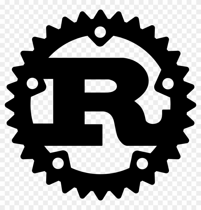 Rust Logo Black And White - Rust Language Logo #565798