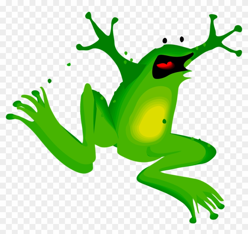 Alarmed Frog Clipart - Frog Clip Art #566012