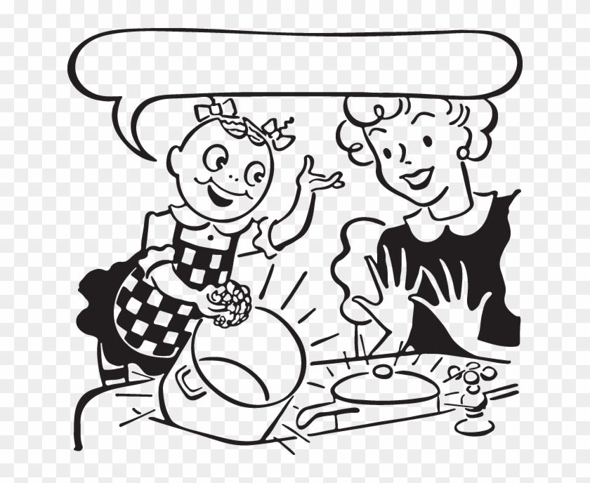 Woman & Girl Wash Dishes - Woman #566276