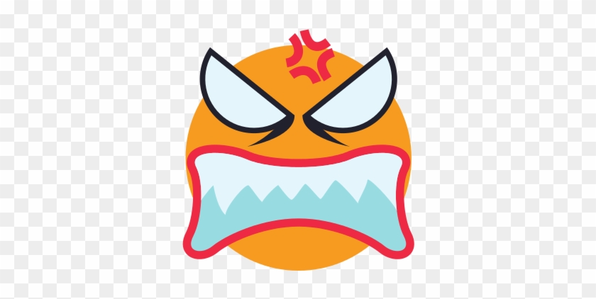 Angry Cartoon Face - Vector Graphics #566405