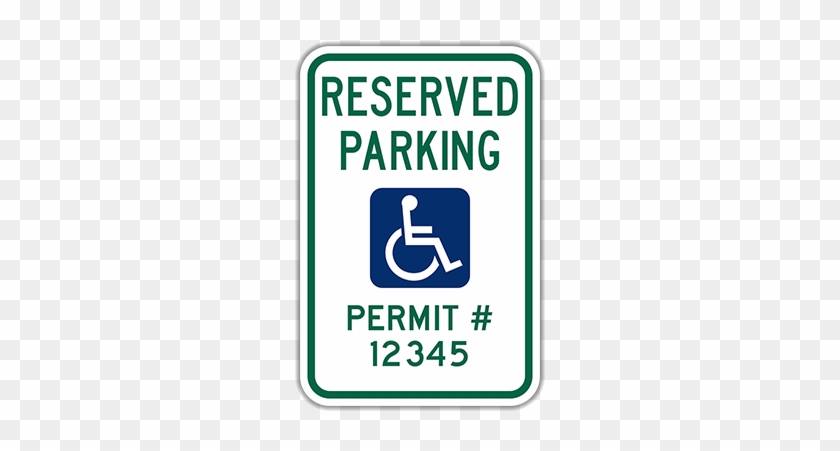 Hr7 8 Alt Reserved Parking For Persons With Disabilities - Handicap Sign #566534
