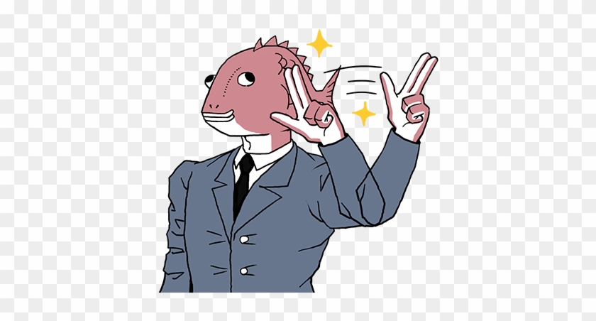 Business Fish Sticker Messages Sticker-9 - Business Fish Man Line Sticker #566581