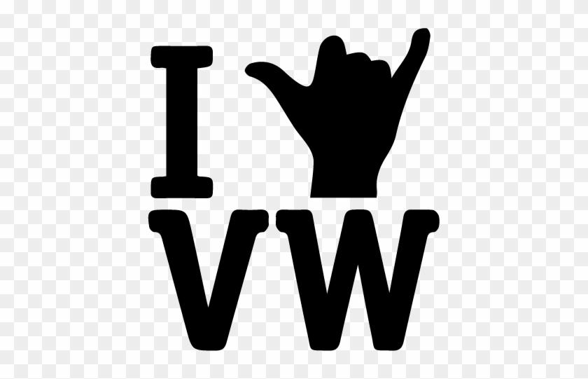 Vw I Love Vw Vinyl Sticker - Vw Sticker #566607