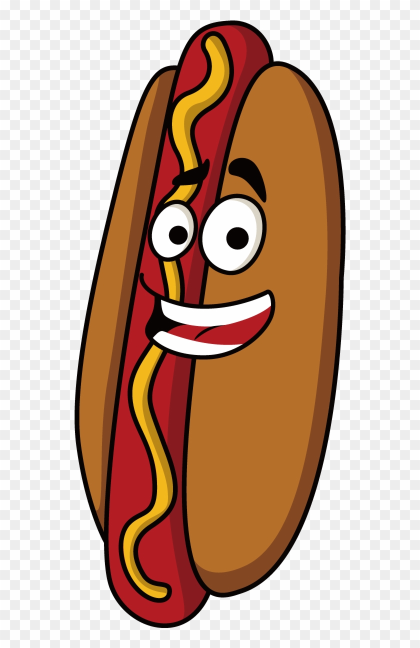 Hot Dog Sausage Fast Food Cartoon - Hot Dogs Cartoon #566705