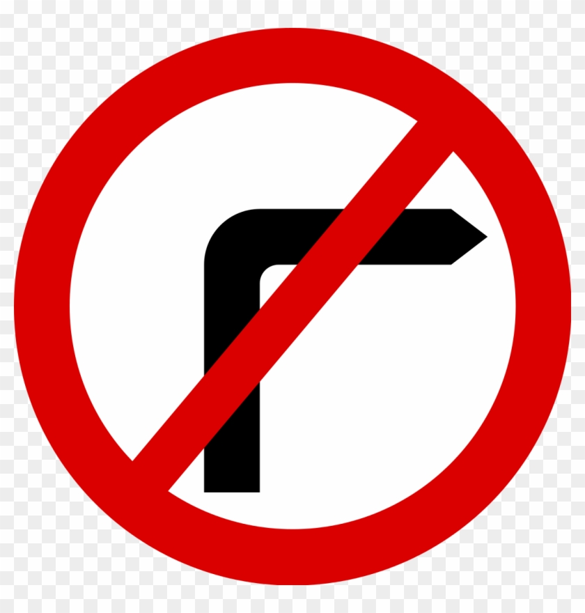 No Right Turn - Road Signs And Symbols #566740
