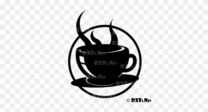 Coffee Cup Silhouette Dxf File For Cnc Cutting Machine - Coffee Cup Dxf #566947
