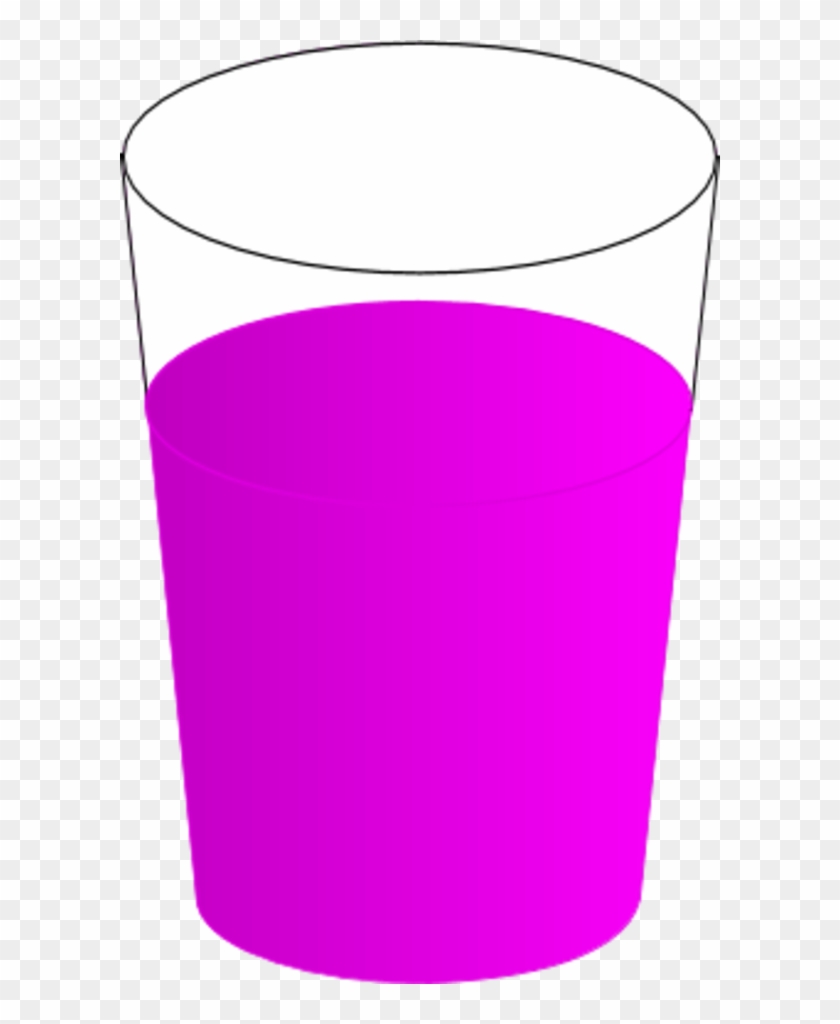 Drinking Glass Cup With Red Punch Vector Clip Art - Table-glass #566979