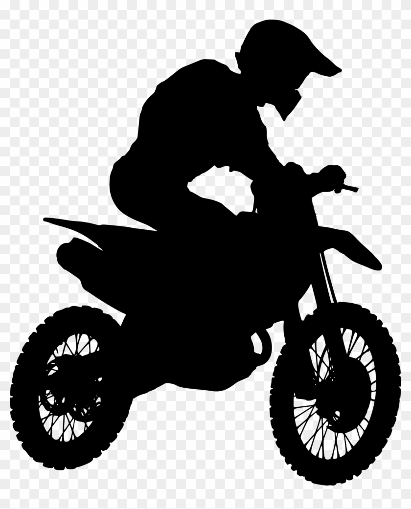 Dirt Bike Rider Silhouette - Moto Cross Png #567099