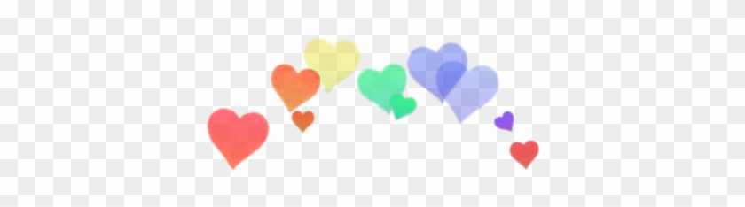 Rainbow Photobooth Hearts Png - Heart On Head Png #567201