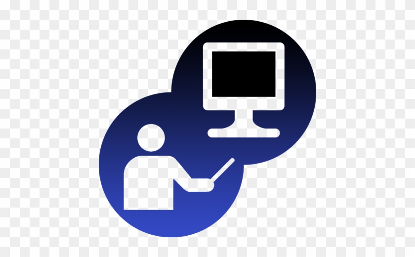 Blue Learning Icon 27463 - Online School Icon Png #567402