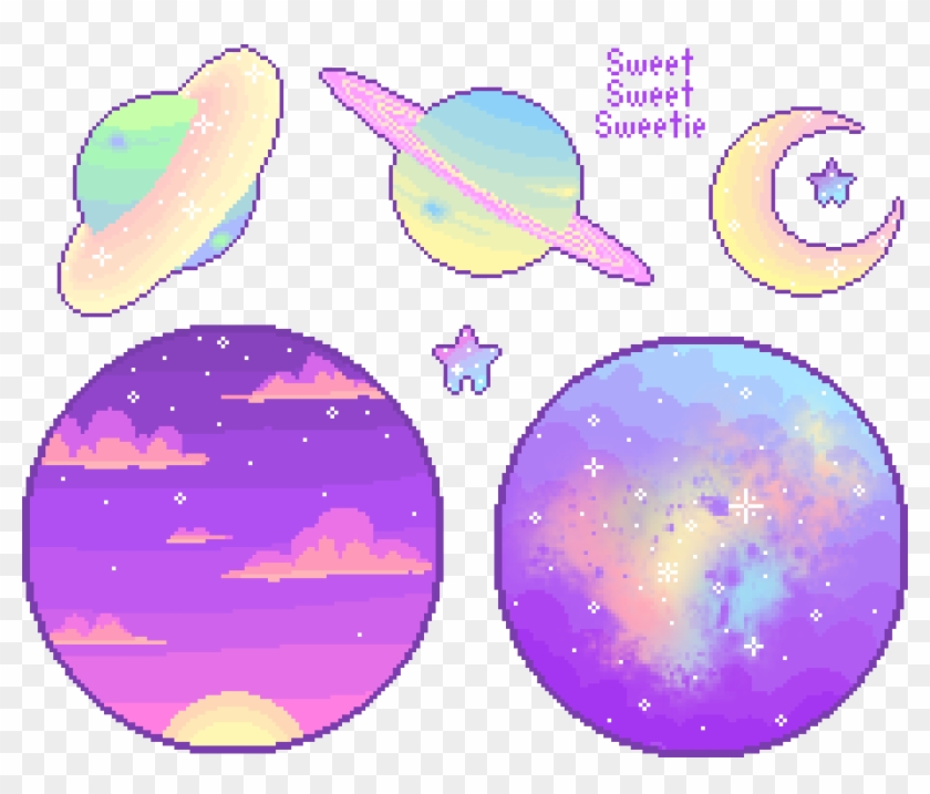 Planet Pixel Art Pastel Color - Pastel Pixel Art #567696