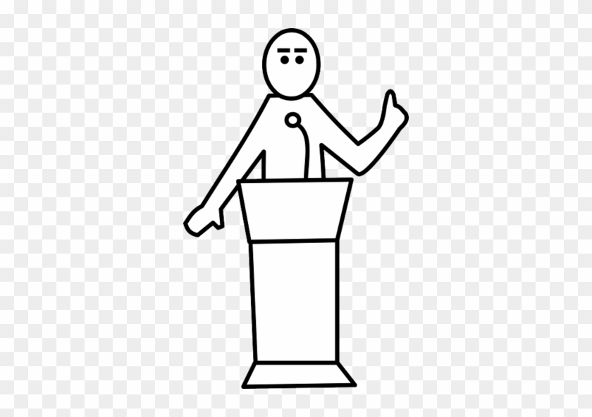 Pixabay, Cc0 Public Domain - Public Speaking Clipart Black And White #568009