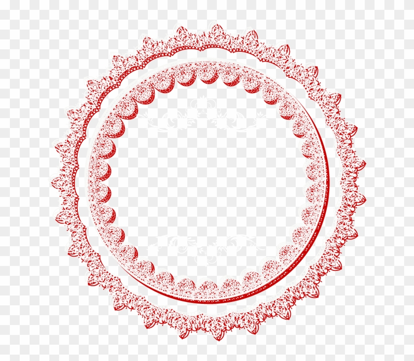 Circle Lace Download - Lace Pink Circle Png #568152