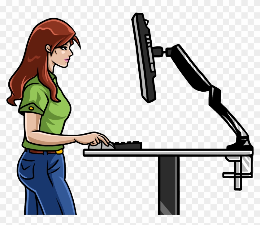 Set Your Standing Desk To The Perfect Height - Standing Desk Clipart #568250