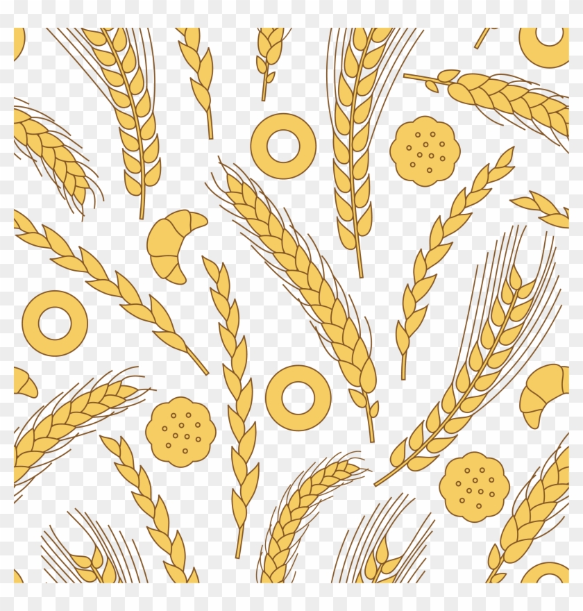 Vector Wheat Background - Wheat Pattern Png #568311