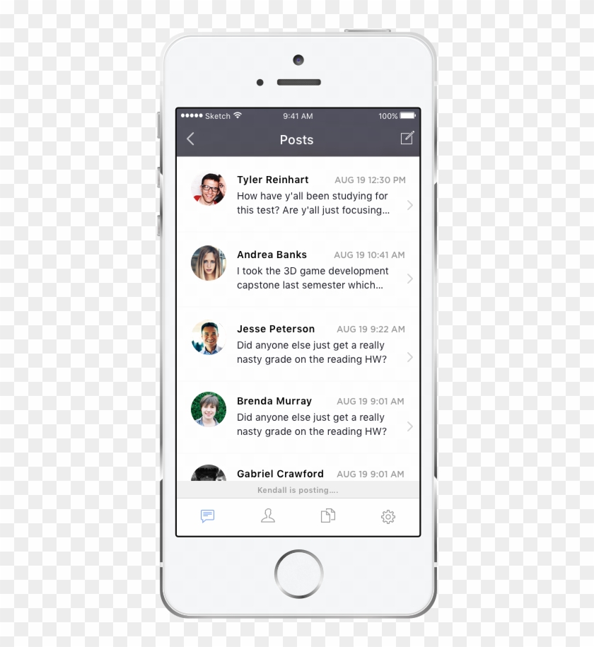 Real-time Notifications Of New Posts In The Mobile - New Inbox Template Iphone #568338