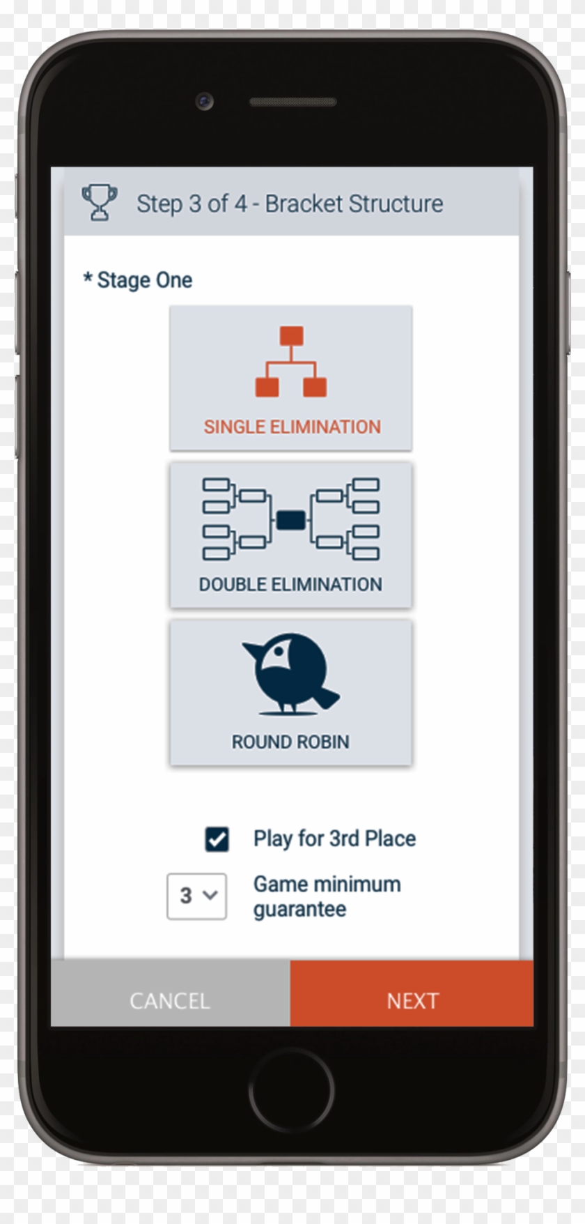 High Fidelity Prototype Of The Tournament Creation - Icon #568386