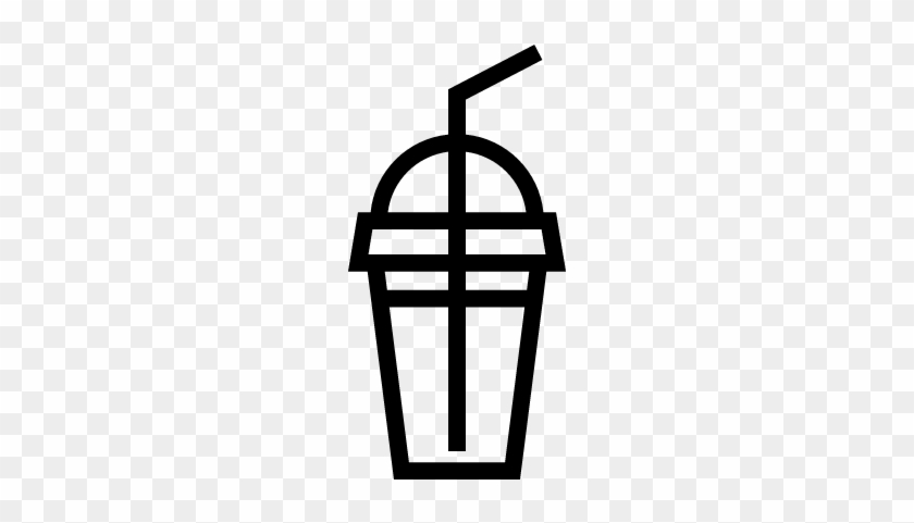 Soda In Plastic Cup With Straw Vector - Plastic Icon #568438