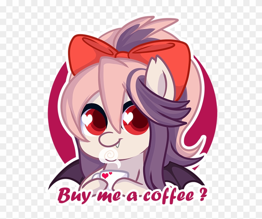 Xwhitedreamsx, Bat Pony, Bow, Chibi, Coffee, Cup, Female, - Thompson Airsoft Gun #568501