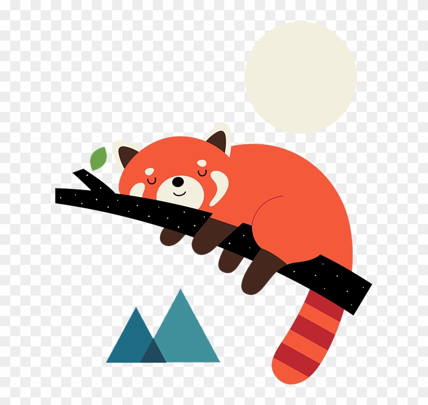 T-shirt Giant Panda Red Panda Art Drawing - Nap Time Art Throw Blanket #568699