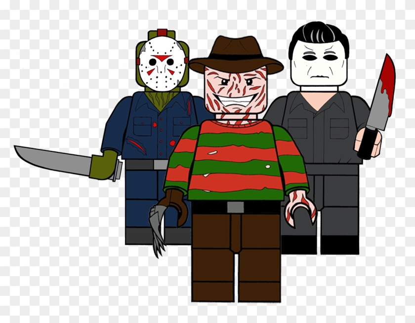 Freddy Jason And Michael Horror Icons By Kung Fu Eyebrow - Cartoon #568774