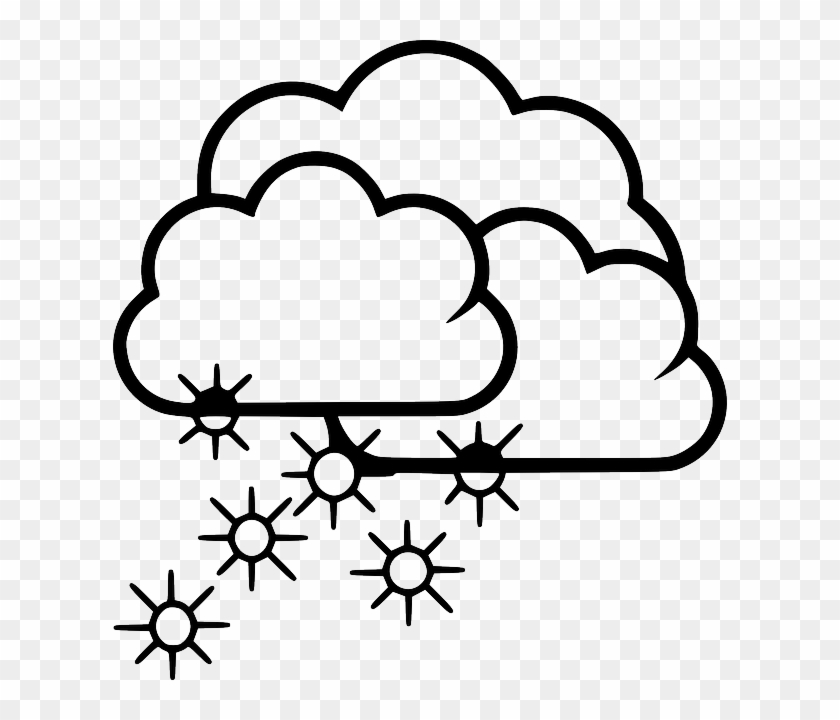 Snow, Snowfall, Cold, Frost, Winter, Frozen - Snow Black And White Clip Art #568814