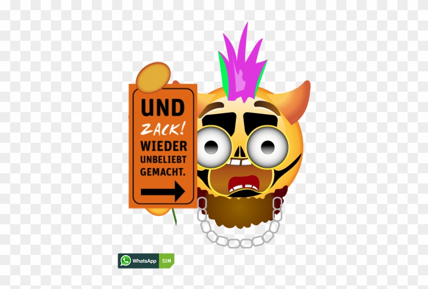 Horror Emoji Mit Gelbem Gesicht Und Totenkopf-makeup - Krank Smiley #568869