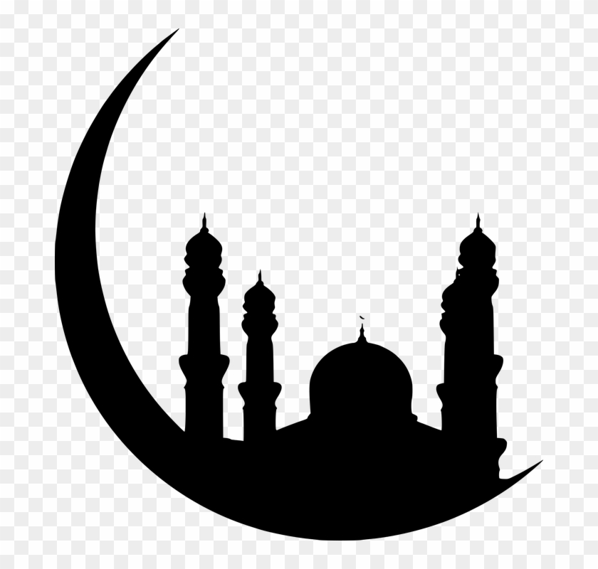 Islamic, Ramadan, Ramadan Kareem, Eid Mubarak - Eid Mubarak Clipart Black And White #568997