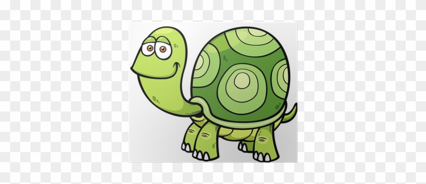 Vector Illustration Of Cartoon Turtle Poster • Pixers® - Cartoon Turtle #569283