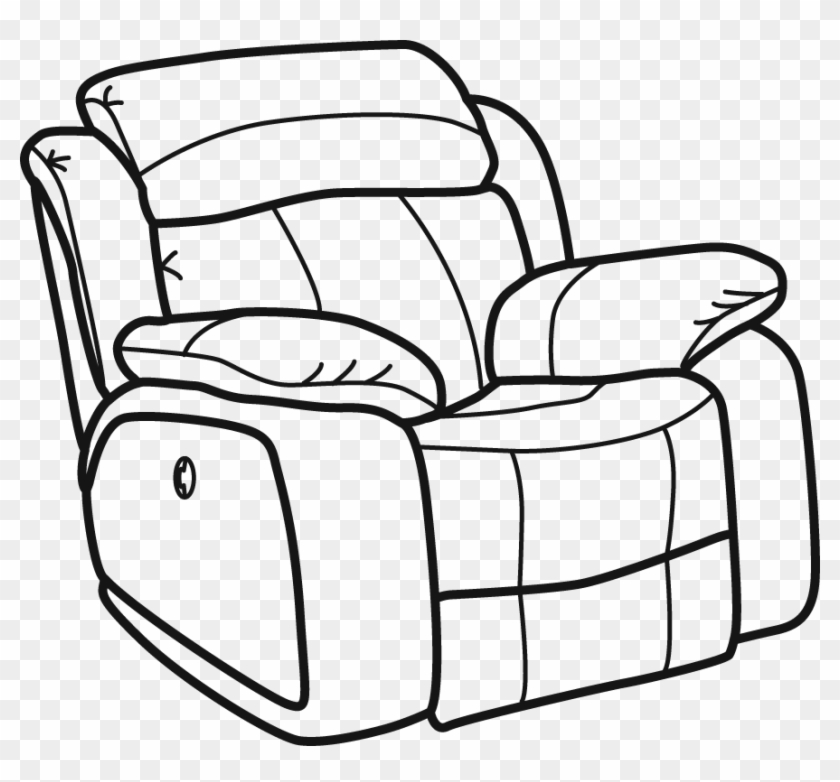 Como Nuvoleather Gliding Recliner - Recliner Clipart Black And White #569300