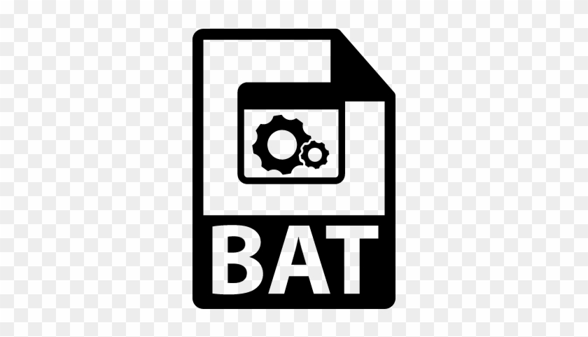 Bat File Format Symbol Vector - Batch File Icon #569432