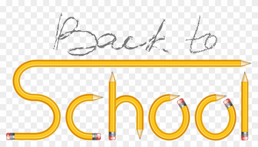 Transparent Back To School With Pencils Png Clipart - Tubes Png Enfant École #569459