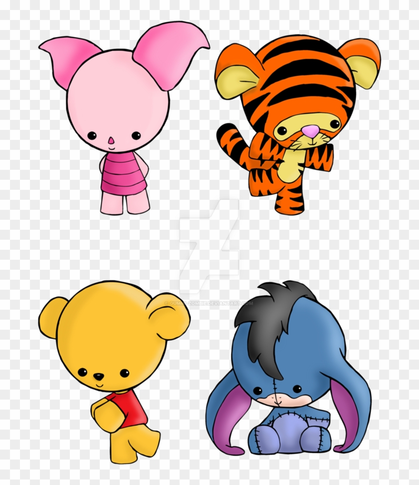 Winnie The Pooh Set By Gummi-zombie - Winnie The Pooh Characters Chibi #569521