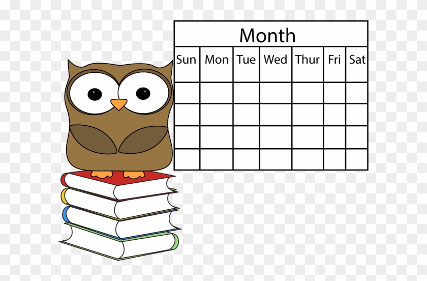 Owl And Calendar - Owl Calendar Clipart #569556