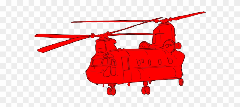 Red Chinook Clip Art - Helicopter Clip Art #569824