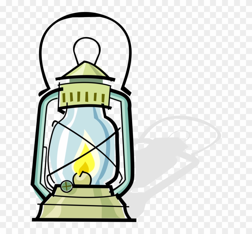 Vector Illustration Of Kerosene Oil Lamp Hurricane - Lantern Clip Art #569922
