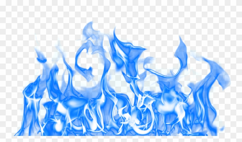 Fireplace Black And White Clipart - Blue Fire Transparent Png #570148