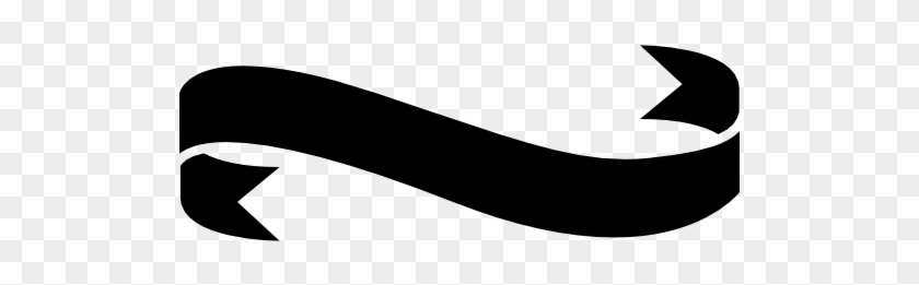 Ribbon Black Banner Vector - Fita Preta Png #570190