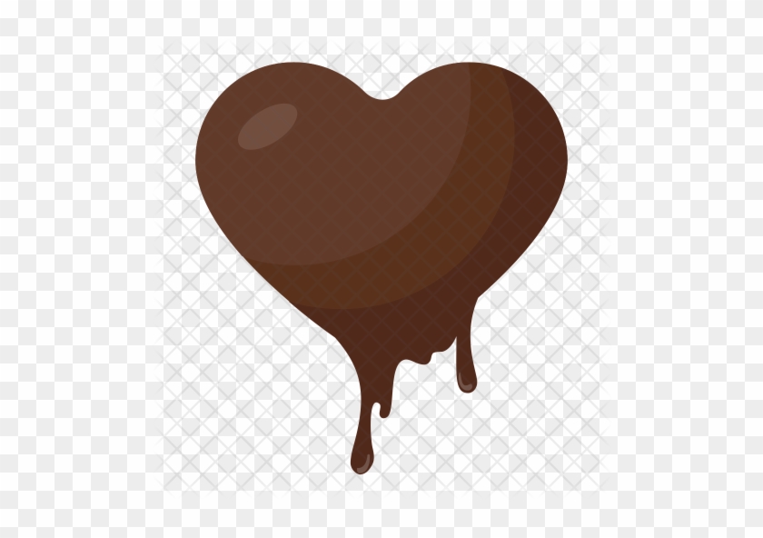 Chocolate Icon - Melting Melted Chocolate Heart #570289