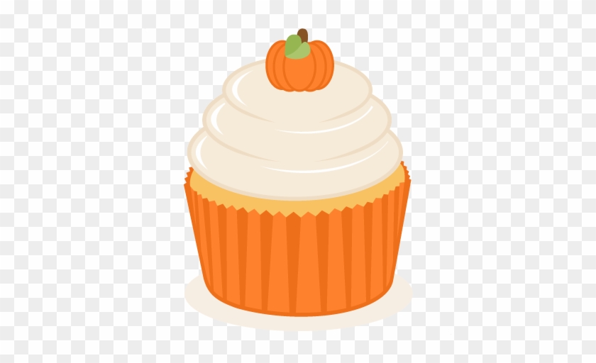 Pumpkin Cupcake Svg Scrapbook Cut File Cute Clipart - Cupcakes To Cut Clipart #570345