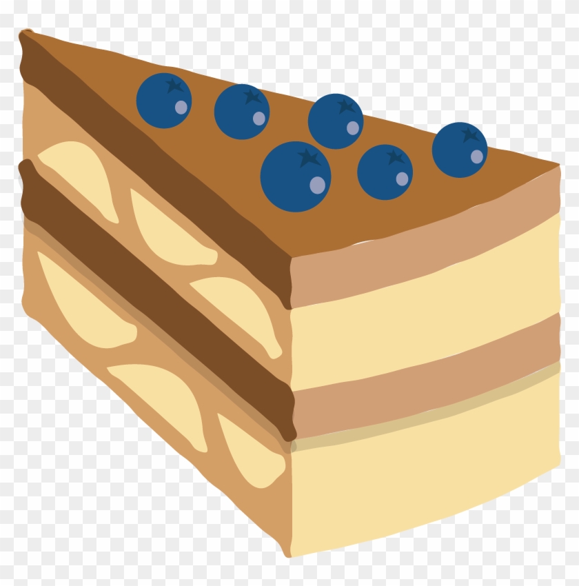 Cheesecake Birthday Cake Slice Slice Chocolate Cake - Piece Of Cake Vector Png #570382
