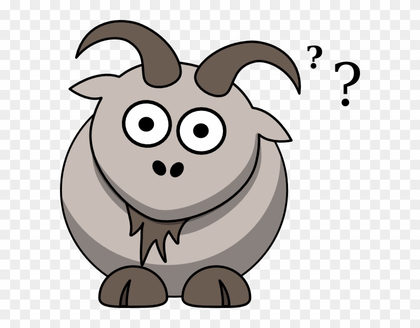 Cartoon Goat With Glasses #570378
