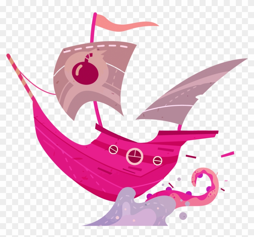 Vector Cartoon Boat - Vector Cartoon Boat #570692