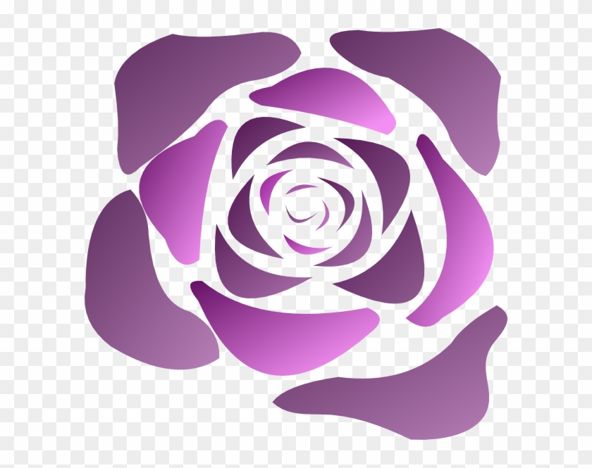Purple Rose Clipart Pink - Clip Art Roses Purple #570695