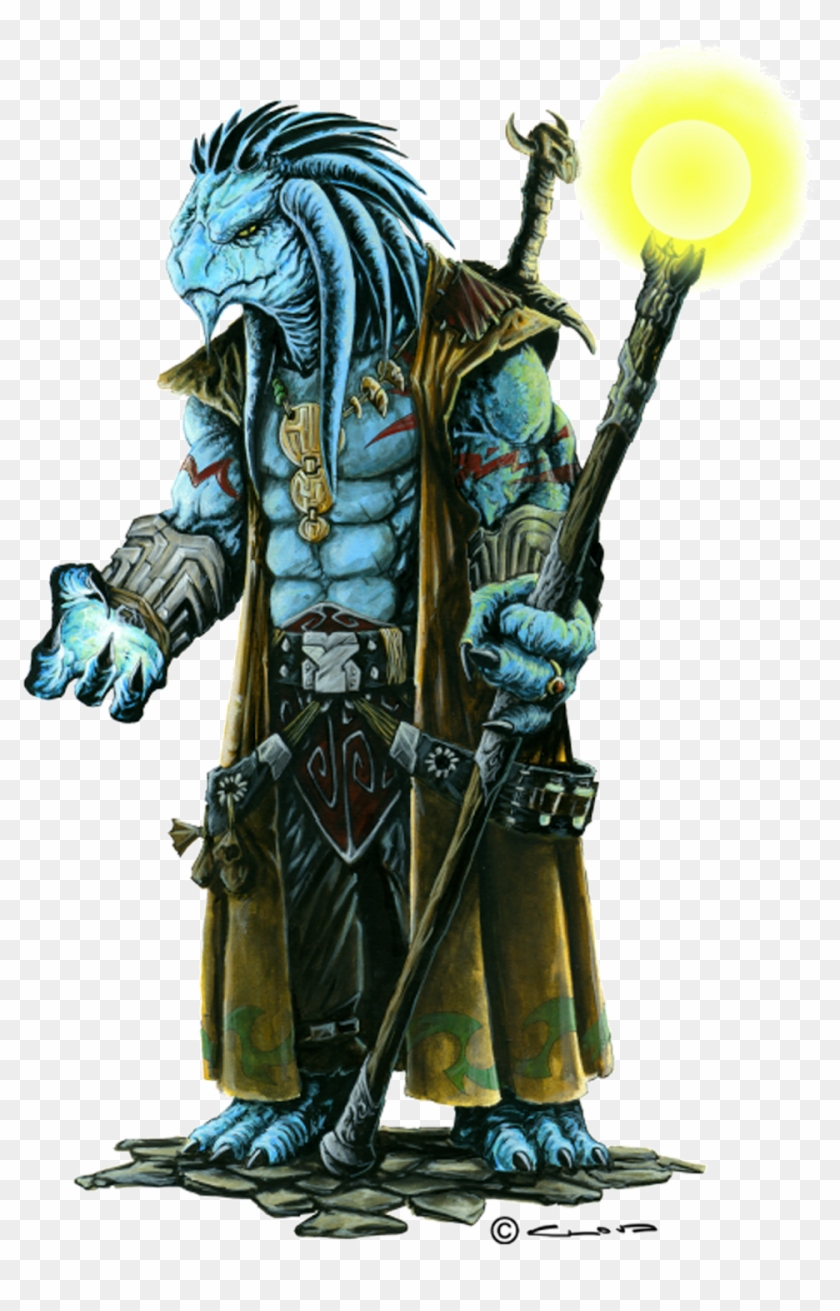 A Preview Of The Art That's Going To Appear In The - Blue Dragonborn Sorcerer #570764