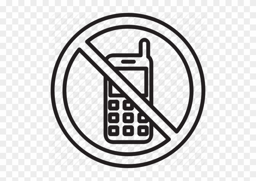 No Mobile Phone Icon - No Mobile Phones Black #570825