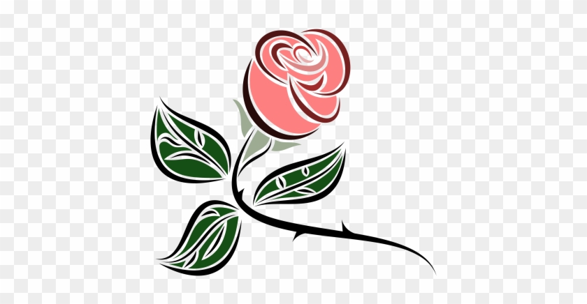 Kommas Spring Celebration - Stylized Rose Clipart #571165