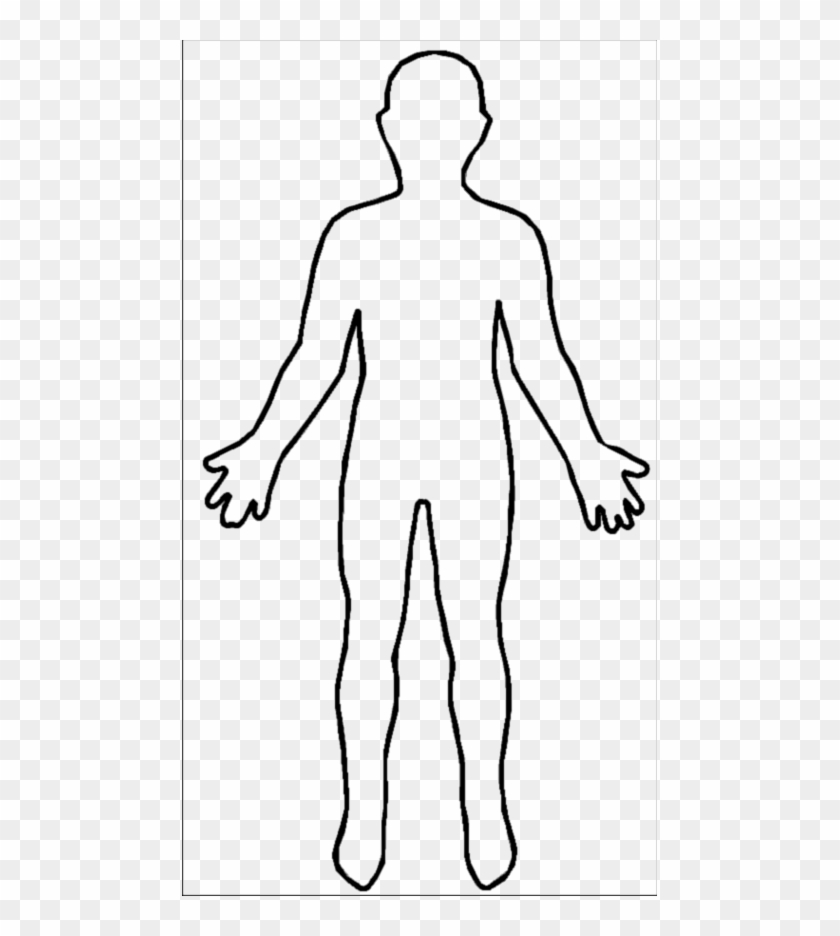 Blank Person Outline - Shape Of A Body #571334